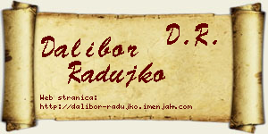 Dalibor Radujko vizit kartica